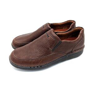 Clarks UNnature Easy Brown Leather Slip-On Shoe 12
